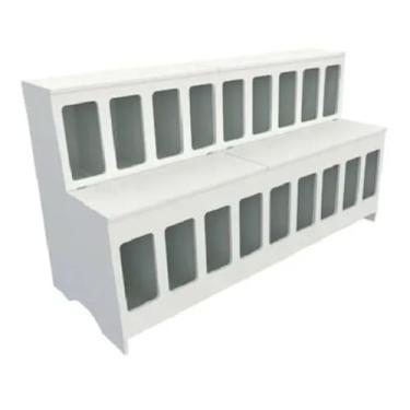 Imagem de Expositor Dispenser De Ração Pet Box 18 com Vidro Branco Cód.518