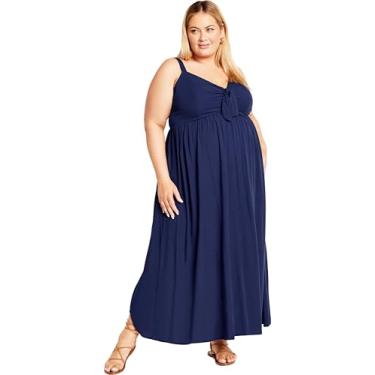 Imagem de Avenue Maxi Evie feminino plus size, Azul marino, 48