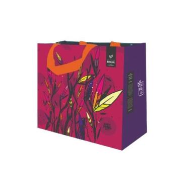 Imagem de Sacola Grande Retornável de Ráfia Ecobag 39x44x22cm B4U