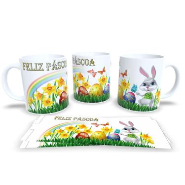 Imagem de Canecas de Porcelana Personalizada Páscoa Encanto e Doçura em Cada Gole