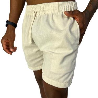 Imagem de Short linho mauricinho curto casual sarja Conexão - Conexão Surf, Bege