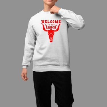 Imagem de Moletom Gola Careca Basico Casual Moda Country Inverno Blusa De Frio T