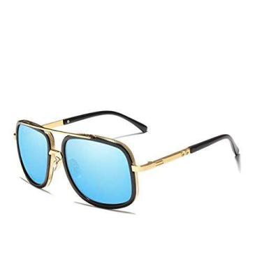 Imagem de Óculos de Sol Classicos Aviador Militar Kingseven Polarizados, Azul