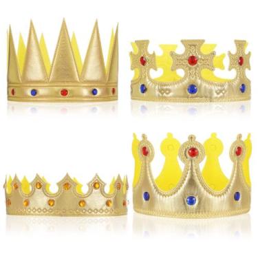 Imagem de Conjunto de 4 Coroas Douradas de Fantasia Yingzhao para Crianças