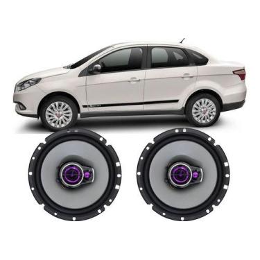 Imagem de Kit Alto Falante Pioneer Dianteira Fiat Grand Siena 200w Par, Preto