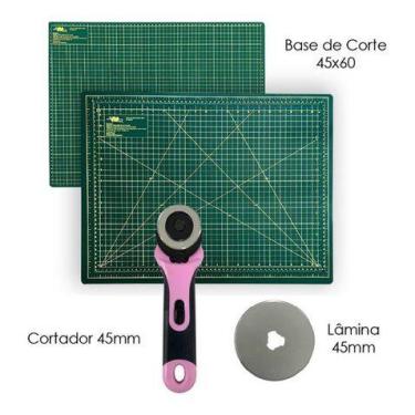 Imagem de Kit de Patchwork Base De Corte A2 Placa de Mesa 60x45 Cortador Circula