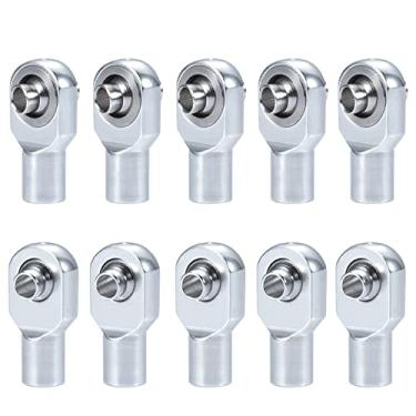 Imagem de MORFUM 10Pcs RC Link Tie Ball Joint M3 Ball Head Metal Rod Ends Tie Rod End Ball Joint Link Ball Head Holder for 1/10 Tra-xxas Slash 4x4 Telluride Stampede Rustler RC Crawler Car Upgrade (Silver)