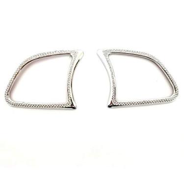 Imagem de HAILWH Capa decorativa com botões de volante, acessórios de strass, moldura decorativa para Mercedes Benz New A B C Class CLS GLC GLB GLA CLA