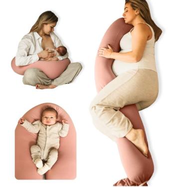 Imagem de Almofada para gravidez e amamentação Cuddobaby Cooling Cover rosa