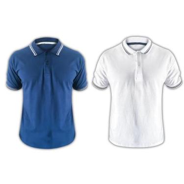 Imagem de Kit 2 Camisetas Polo Masculina Várias Cores Atacado Lisa Original - MT