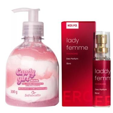 Imagem de Gel Creme Beijável Morango Candy Perfume Feromonio LadyFemme - Sofisti