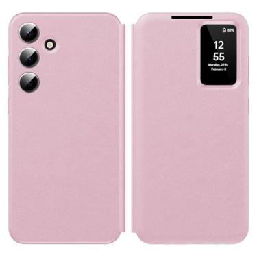 Imagem de Capa para Samsung Galaxy S24 Plus com Smart Small Screen View, S-View, capa carteira para Samsung S24 Plus, capa de janela inteligente, capa protetora de couro flip inteligente para Samsung S24 Plus