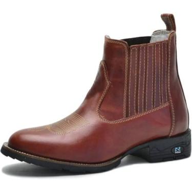 Imagem de Bota Masculina RR Botas Texana Country em Couro Elastico com Bordado B