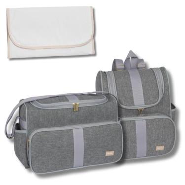 Imagem de Kit de Bolsa Maternidade com Mochila e Trocador Clássica - Neném na Nu