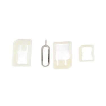 Imagem de Cortador de Cartão Padrão, Micro e Nano SIM Com 3 Adaptadores e 1 Agulha para Uso Universal