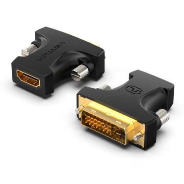 Imagem de Plug Adaptador DVI Para Hdmi Monitor Notebook 1080P Vention