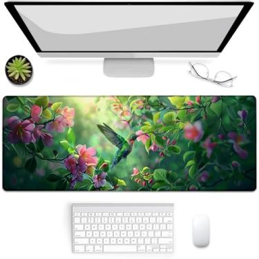 Imagem de VANZEV Tapete de mouse para jogos de beija-flor tropical, tapete de mouse, tapete de mesa, base de borracha antiderrapante para computadores, laptop, escritório, escola, acessórios para casa