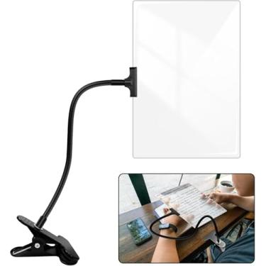 Imagem de NZQXJXZ Lupa 5X Com Clipe Para Leitura, Grande De 10X6 Polegadas Página Inteira Braçadeira Ajustável E Flexível, Hobbies Diários, Pintura, Artesanato, Bordado