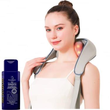 Imagem de Colete Massageador 5D Shiatsu Pescoço Cervical Ombros Lombar + Gel - P