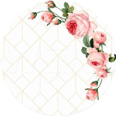 Imagem de Painel Redondo 3D Sublimado Geométrico Frd-1787