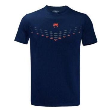 Imagem de Camiseta Venum Unleash Mma Original Azul Ou Cinza Mescla, Azul, G