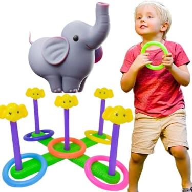 Imagem de Brinquedo Jogo de Lançar Argolas Escolar Educativo infantil Brincadeira para Festa Junina Gincanas dinamica presente menino menina 3 anos dia das crianças natal aniversário