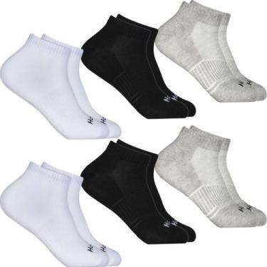 Imagem de Kit 6 Pares Meias Hoahi Original Algodão Masculina Feminina Sapatilha 