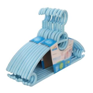 Imagem de Cabides De Plástico Design Conveniente Cabides Ideais Estilo Moderno Cabides Antiderrapantes Para Organizar Ternos Casacos Camisas Jaquetas, Blue