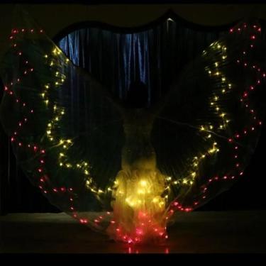 Imagem de Capa Luminosa de Asa de Borboleta Isis com LED - Fantasia para Dança T