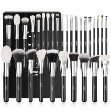 Imagem de BEILI Conjunto de pincéis de maquiagem 30 peças pincéis de maquiagem profissionais Premium Cabra sintética Kabuki Base misturadora Pincel para rosto em pó Blush Corretivos Sombra para olhos Kit de pincel (Embarque do armazém brasileiro)