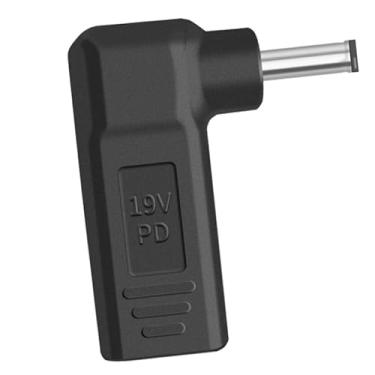 Imagem de Adaptador CC de 100 W 5,5 x 2,1 mm para USB C, tipo C para adaptador CC de 5,5 x 2,1 mm suporta 5 V 12 V 19 V 20 V, feito para luz LED, ventilador pequeno, solar dobrável, série de laptops