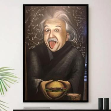 Imagem de Genérico, Quadro Lanche Albert Einstein Bacon Decorativo A4 23x33cm