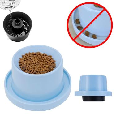 Imagem de Comedouro para Gato Antiformiga Higiênico Elevado com Base Antiderrapante Plástico Ergonômico