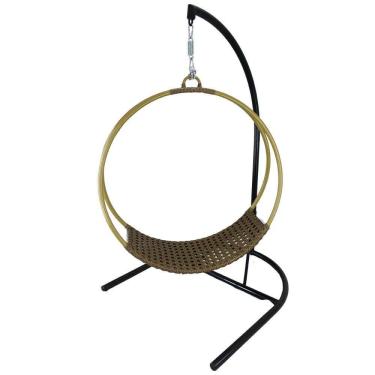 Imagem de Balanço com Suporte Suspenso em Alumínio para Área, Jardim e Decoração Trama