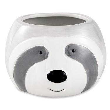 Imagem de Cachepot Cinza Em Cerâmica 8,5x14cm