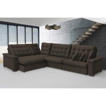 Imagem de Sofá Canto Manchester 2,63m X 3,83m-marrom Marrom