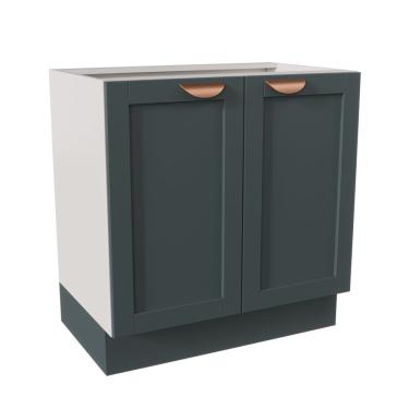 Imagem de Balcão 2 Portas 80cm Sem Tampo Arizona Cabecasa Madeiramadeira Branco/azul