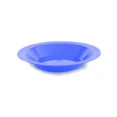 Imagem de Kit 12 Pratos Fundos Plastico Infantil Merenda Escolar