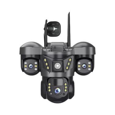 Imagem de Câmera Solar 4G Externa Sem Fio IP CCTV 15MP HD Visão Noturna Monitor 