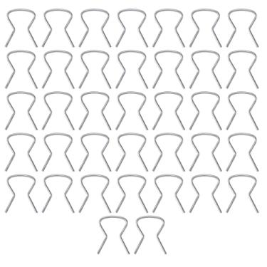 Imagem de 40 peças de clipes de metal/fixadores de unhas para portas e janelas, maçaneta de vidro de porta, clipes de substituição para clipes de metal para maçanetas de janela de carro e acessórios para