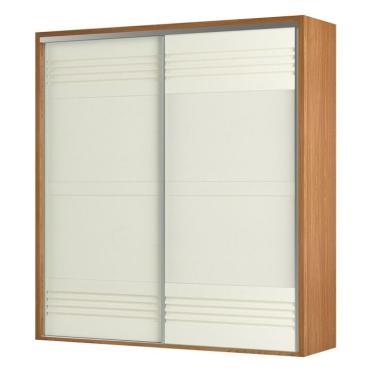 Imagem de Guarda-Roupa Casal Caribe 2 Portas 2 Gavetas Freijó e Off White 229 cm