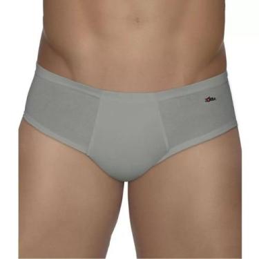 Imagem de Cueca Zorba Slip 172 Light 100% Algodão Com Abertura, GG, Grafite