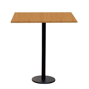 Imagem de Mesa Pisa Beta Bistrô Fratini 107,50cm (a) Disco Redondo Preto Tampo Mdp Quadrado Samba 80cm (l)