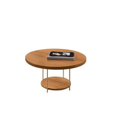 Imagem de Mesa de Centro Redonda Zentral Pés em Aço Cinamomo EdeCasaMoveis