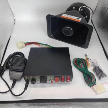 Imagem de Amplificador universal montado no carro buzina de carro de alta potência conjunto de buzina de alarme promocional alto-falante amplificador de áudio para universal (CJB-100W)