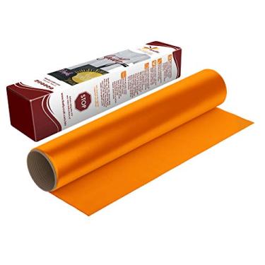 Imagem de Firefly Craft folha de vinil laranja claro regular de transferência de calor | Vinil HTV laranja claro | Vinil laranja claro sobre vinil para Cricut e Silhouette | Vinil prensado a calor para camisas - 30,48 cm x 50,8 cm