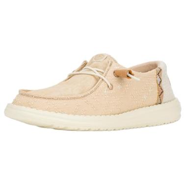 Imagem de Hey Dude Wendy Boho Mocassim feminino casual sem cadarço, Bronzeado, 41