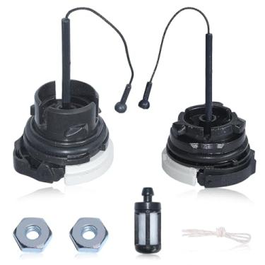 Imagem de Haishine Conjunto de tampa de combustível e tampa de óleo para motosserra STIHL MS171 MS181 MS210 MS230 MS240 MS250 MS260 MS192 MS211 MS200 MS360, conjunto de tampa de combustível de óleo com