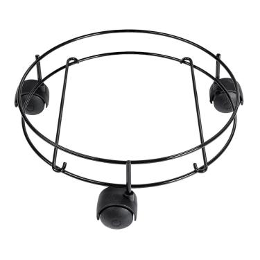 Imagem de Porta Botijão de Gás Utimil Preto PR513 9x30x30cm Aço Epóxi com Rodízios Resistente e Prático