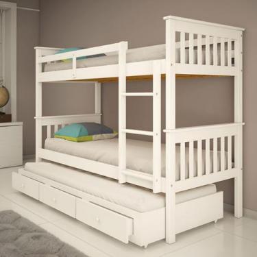 Imagem de Treliche Madeira Maciça Solteiro Totalità com 3 Gavetas de Exclusivo, 